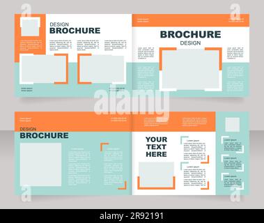 Conception de modèle de brochure de double promotion d'agence de publicité Illustration de Vecteur