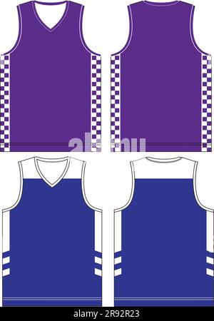 Modèles de maillots de basket-ball en jersey Illustration de Vecteur