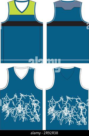 Modèles de maillots de basket-ball en jersey Illustration de Vecteur