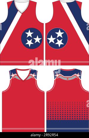 Modèles de maillots de basket-ball en jersey Illustration de Vecteur