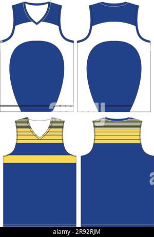 Modèles de maillots de basket-ball en jersey Illustration de Vecteur