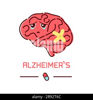 La maladie d’Alzheimer, illustration conceptuelle Banque D'Images