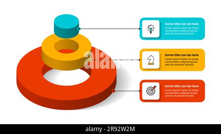 Modèle d'infographie avec icônes et 3 options ou étapes. Pyramide abstraite. Peut être utilisé pour la mise en page de flux de travail, le diagramme, la bannière, la conception Web. Illustrateur vectoriel Illustration de Vecteur