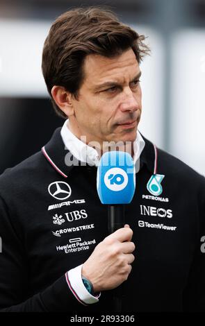 Toto Wolff, directeur de l'équipe AMG Petronas Mercedes F1 dans le paddock au Grand Prix de Formule 1 australien à l'Albert Park Street Circ Banque D'Images