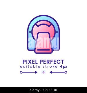 Icône du bureau de remplissage de gradient de la machine IRM Illustration de Vecteur