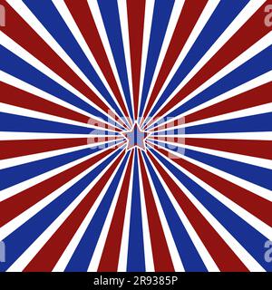 Arrière-plan des rayons vectoriels abstraits. Couleurs USA Illustration de Vecteur