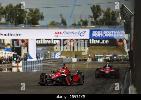 27 DENNIS Jake (gbr), Avalanche Andretti Formula E, Spark-Porsche, Porsche 99X Electric, action pendant l'ePrix de Portland 2023 de Southwire, 9th rencontre du Championnat du monde de Formule E de la FIA ABB 2022-23, sur le circuit international de Portland de 22 juin à 24, 2023 à Portland, États-Unis d'Amérique Banque D'Images