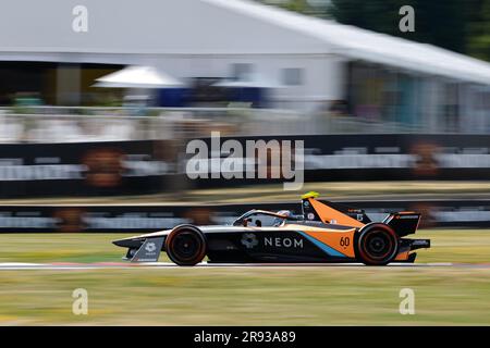 05 HUGHES Jake (gbr), Neom McLaren Formula E Team, Spark-Nissan, Nissan e-4ORCE 04, action pendant le Southwire Portland ePrix 2023, 9th rencontre du Championnat du monde ABB FIA Formula E 2022-23, sur le circuit international de Portland de 22 juin à 24, 2023 à Portland, États-Unis d'Amérique Banque D'Images