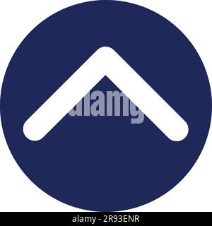 Flèche vers le haut icône noire de l'interface utilisateur du glyphe Illustration de Vecteur