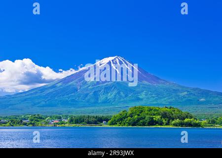 Mt. Fuji et le lac Kawaguchiko Banque D'Images