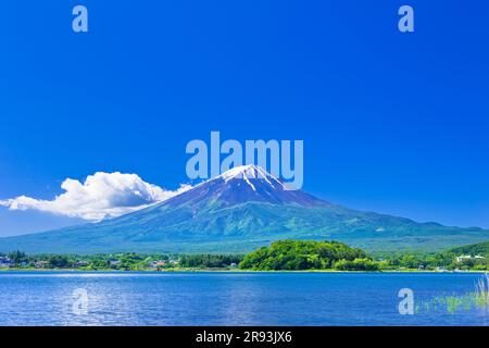 Mt. Fuji et le lac Kawaguchiko Banque D'Images