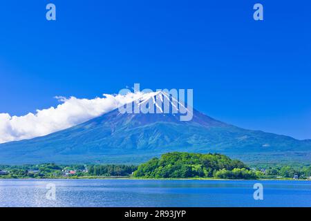 Mt. Fuji et le lac Kawaguchiko Banque D'Images