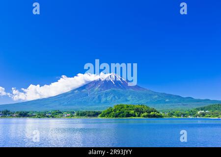 Mt. Fuji et le lac Kawaguchiko Banque D'Images