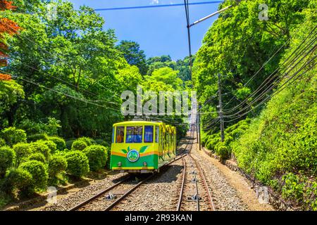 Mt. Takao et le téléphérique Banque D'Images