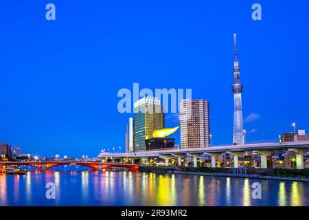 Vue de la nuit de Tokyo Sky Tree Banque D'Images