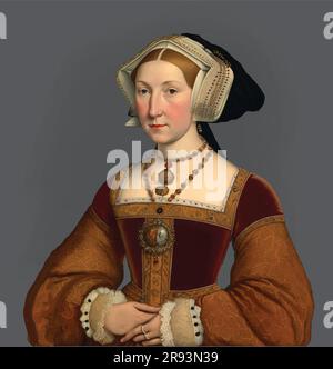 Vecteur d'interprétation de Jane Seymour (1508-1537), troisième épouse de Henry VIII Illustration de Vecteur
