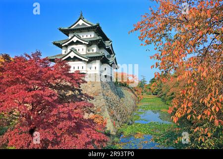 Château de Hirosaki aux couleurs de l'automne Banque D'Images