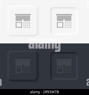 Port, style néomorphisme, icône vectorielle avec bouton Illustration de Vecteur