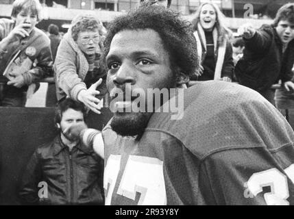 Kansas City, États-Unis. 24th juin 2023. Kansas City Chiefs qui a fait remonter Joe Delaney dans une photo de fichier de 1981. Delaney est mort en essayant de sauver des enfants de la noyade en Louisiane. Lui et un des enfants sont morts pendant la tentative de sauvetage. (Photo de Dan Peak/The Kansas City Star/TNS/Sipa USA) crédit : SIPA USA/Alay Live News Banque D'Images