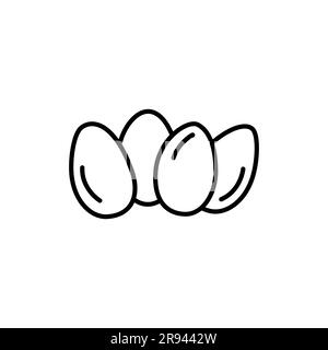 Modèles vectoriels d'icône d'œuf. Petit-déjeuner avec œufs et nourriture Illustration de Vecteur