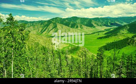 L'Altaï montagne. Katyn Chuisky valley Banque D'Images