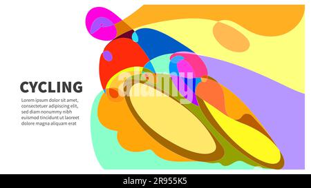 vélo de route style abstrait contemporain dessin vectoriel de vélo Illustration de Vecteur