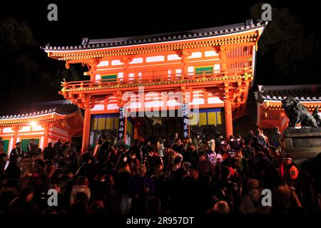 Sanctuaire Yasaka de la Saint-Sylvestre Banque D'Images