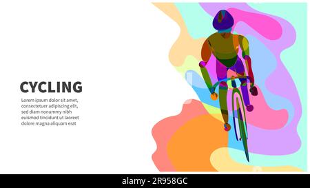 vélo de route style abstrait contemporain dessin vectoriel de vélo Illustration de Vecteur