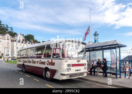 1964 Leyland Harrington Grenadier 3110 car faisant des tours dans la Grande Orme à Llandudno, au nord du pays de Galles, au Royaume-Uni. Banque D'Images