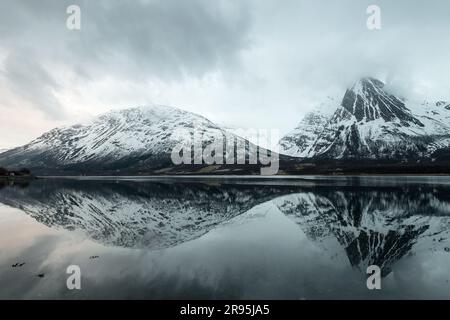 Balsfjord, Nordkjosbotn Norwegen Banque D'Images