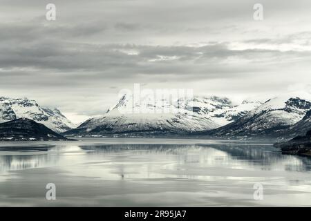 Balsfjord, Nordkjosbotn Norwegen Banque D'Images