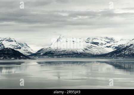 Balsfjord, Nordkjosbotn Norwegen Banque D'Images