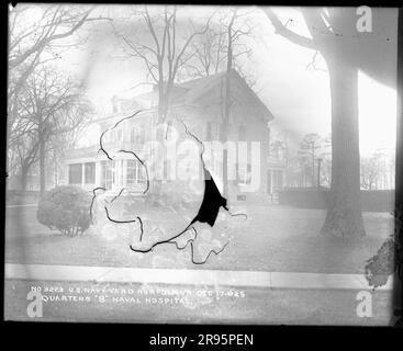 ÉTATS-UNIS Navy Yard, Norfolk, Virginie, 17 novembre 1925, Hôpital naval Quarters 'B'. Photographies historiques du chantier naval de Norfolk situé dans le cinquième district naval. Fonctionne sous le ministère de la Défense et le ministère de la Marine. Banque D'Images