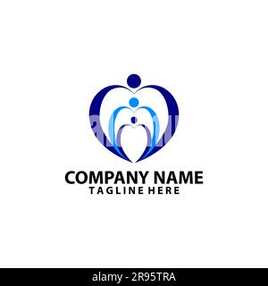 vecteur de conception du logo de l'association de protection de la famille Illustration de Vecteur