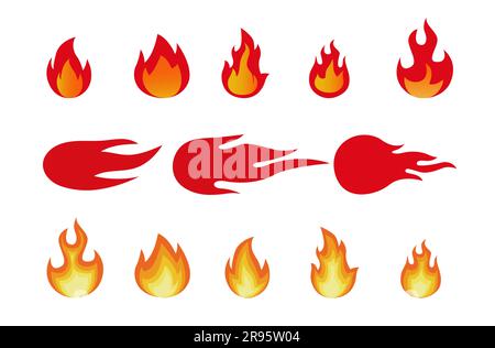 Affiche feu chaud, bannière de promotion feu, étiquette de prix Illustration de Vecteur