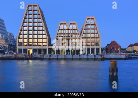 Koppenhagen, Hafen, Papierinsel, moderne Wohnbauten, COBE Architects 2023 // Copenhague, Port, Paper Island, Modern Housing Development, COBE Archit Banque D'Images