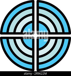 Icône du refroidisseur d'antenne. Outline Coil glacière vecteur icône pour la conception de bande isolée sur fond blanc couleur plate Illustration de Vecteur