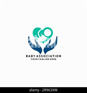 Motifs du logo Baby Care concept Vector, modèle de logo Charity Illustration de Vecteur