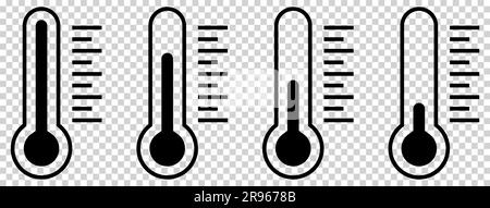 Symbole de température défini. Illustration vectorielle isolée sur fond transparent Illustration de Vecteur