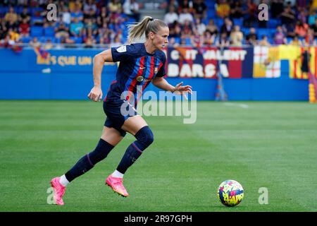 BARCELONE - APR 30 : Crnogorcevic en action pendant le match Primera Division Femenina entre le FC Barcelone et le Sporting de Huelva au Johan Cruyff Banque D'Images