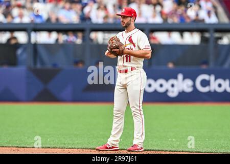 Paul DeJong #11 de la rue Louis Cardinals lors de la série MLB London 2023 Match St. Louis Cardinals contre Chicago Cubs au London Stadium, Londres, Royaume-Uni, 24th juin 2023 (photo de Craig Thomas/News Images) Banque D'Images