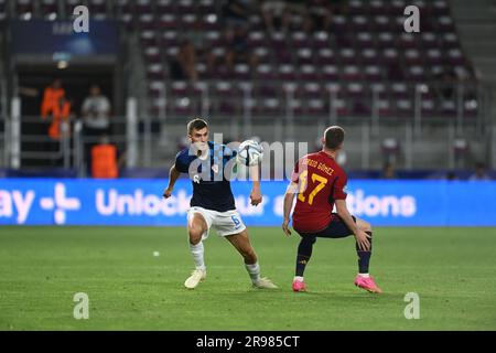 Bucarest, Roumanie. 24th juin 2023. Bartol Franjic de Croatie lors du championnat européen de l'UEFA des moins de 21 ans du groupe B entre l'Espagne et la Croatie au stade Giulesti de Bucarest, Roumanie sur 24 juin 2023. Photo: Eduard Vinatoru/PIXSELL crédit: Pixsell/Alay Live News Banque D'Images