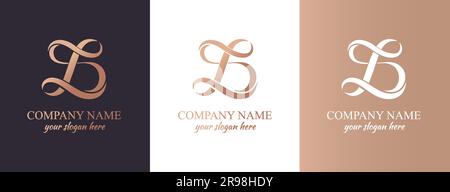 Logo L. Éléments de modèle de logo DL DL DL LD. monogramme personnel. Logo Vector élégant. Logo lettre L. Illustration de Vecteur