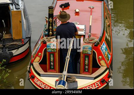 Participations au rallye historique annuel de barques à Braunston, dans le Northamptonshire Banque D'Images