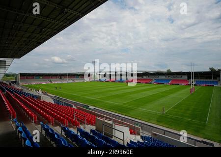 Eccles, Royaume-Uni. 25th juin 2023. Vue générale du stade AJ Bell avant le match de la Super League Round 16 de Betfred Salford Red Devils vs Wigan Warriors au stade AJ Bell, Eccles, Royaume-Uni, 25th juin 2023 (photo de Steve Flynn/News Images) à Eccles, Royaume-Uni, le 6/25/2023. (Photo de Steve Flynn/News Images/Sipa USA) crédit: SIPA USA/Alay Live News Banque D'Images