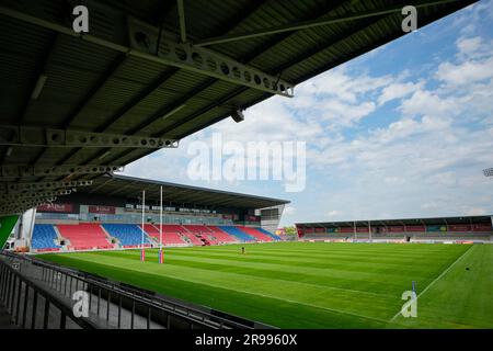 Eccles, Royaume-Uni. 25th juin 2023. Vue générale du stade AJ Bell avant le match de la Super League Round 16 de Betfred Salford Red Devils vs Wigan Warriors au stade AJ Bell, Eccles, Royaume-Uni, 25th juin 2023 (photo de Steve Flynn/News Images) à Eccles, Royaume-Uni, le 6/25/2023. (Photo de Steve Flynn/News Images/Sipa USA) crédit: SIPA USA/Alay Live News Banque D'Images