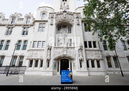 Un point de vue général de la Cour suprême à Westminster, Londres. Photo prise le 22nd juin 2023. © Belinda Jiao jiao.bilin@gmail.com 07598931257 https:// Banque D'Images