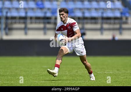 Cracovie, Pologne. 25th juin 2023. Rugby 7s. Jeux européens de 2023. Stade Henryk Reyman. Cracovie. Giorgi Jobava (GEO) lors de l'événement Rugby 7s aux Jeux européens de 2023, Cracovie, Pologne. Credit: Sport en images/Alamy Live News Banque D'Images