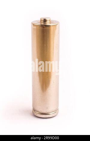 Batterie. Argenterie énergétique. Isolé sur fond blanc Banque D'Images