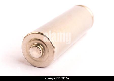 Batterie. Argenterie énergétique. Isolé sur fond blanc Banque D'Images